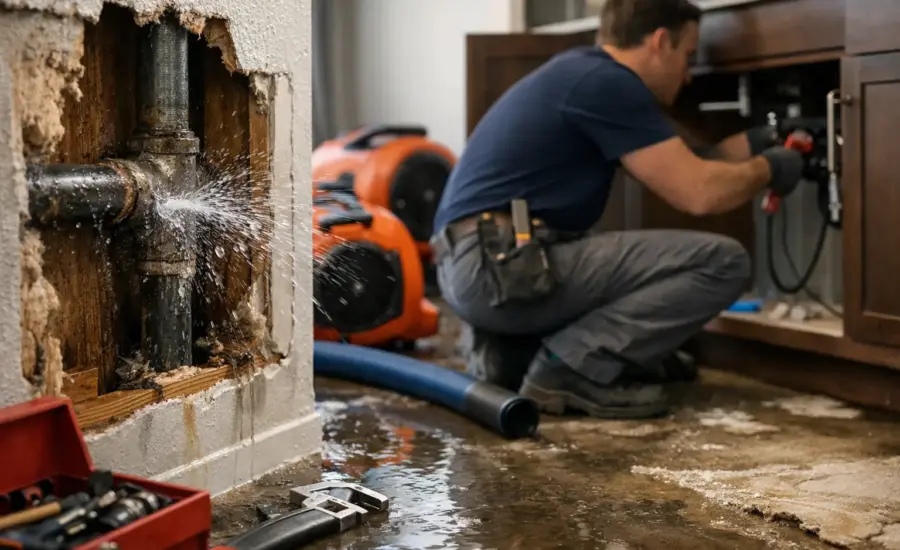 Burst Pipe Water Damage Repair Steps