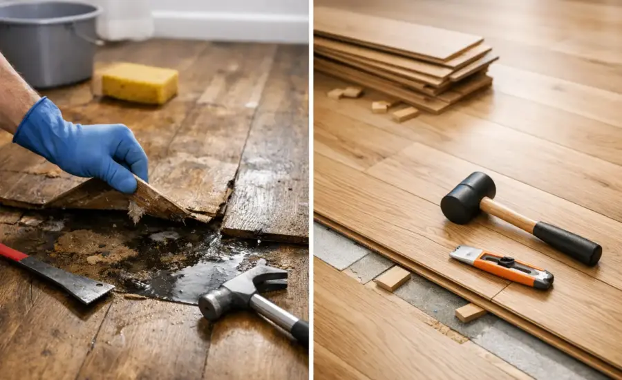 Repair Versus Replace Water Damaged Floors