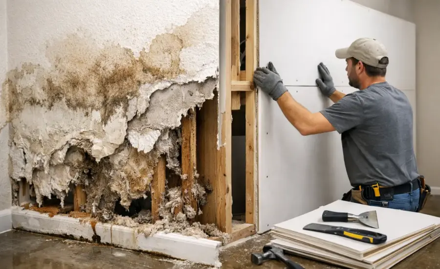 When Water Damaged Drywall Replacement Is Needed